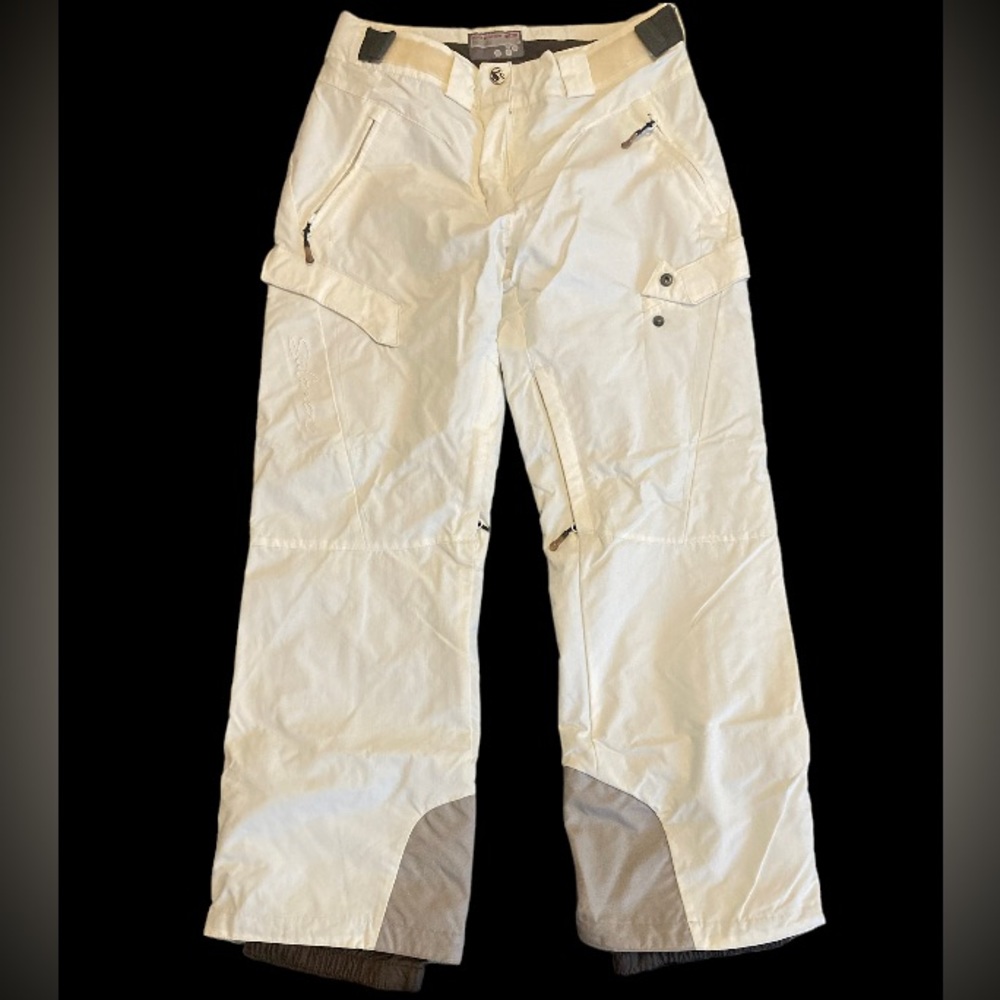 White Salomon women ski pants size M